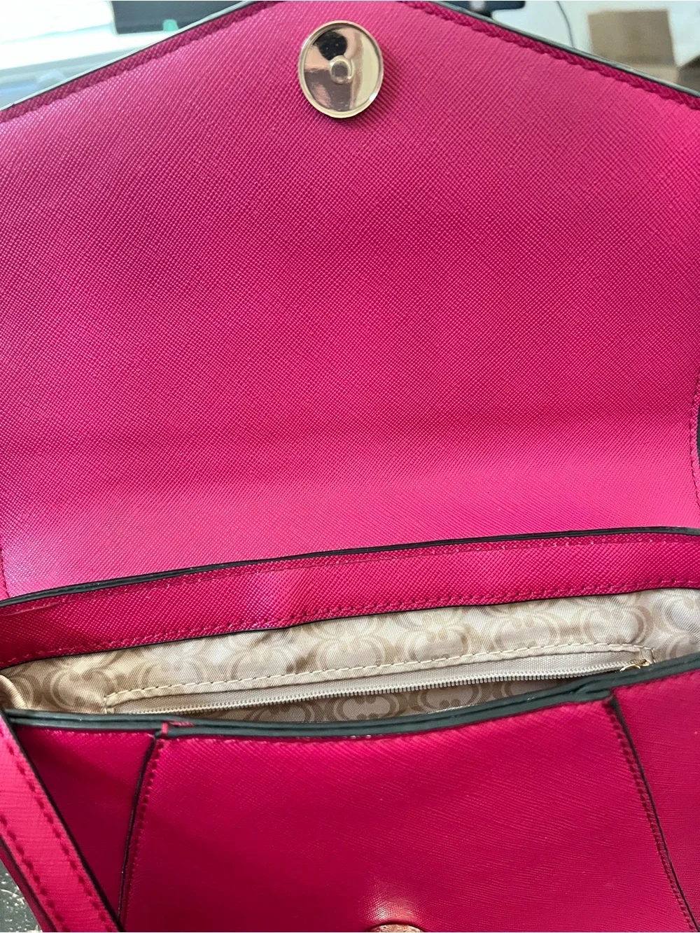Women's Fuchsia Crossbody Bag - Sleek Everyday Shoulder Bag